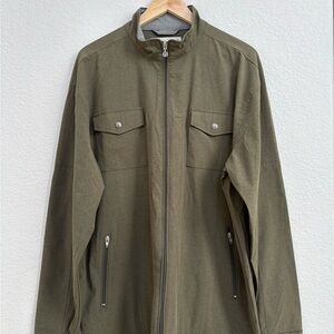 Linksoul Olive Green Zip-Front Lightweight Golf Jacket